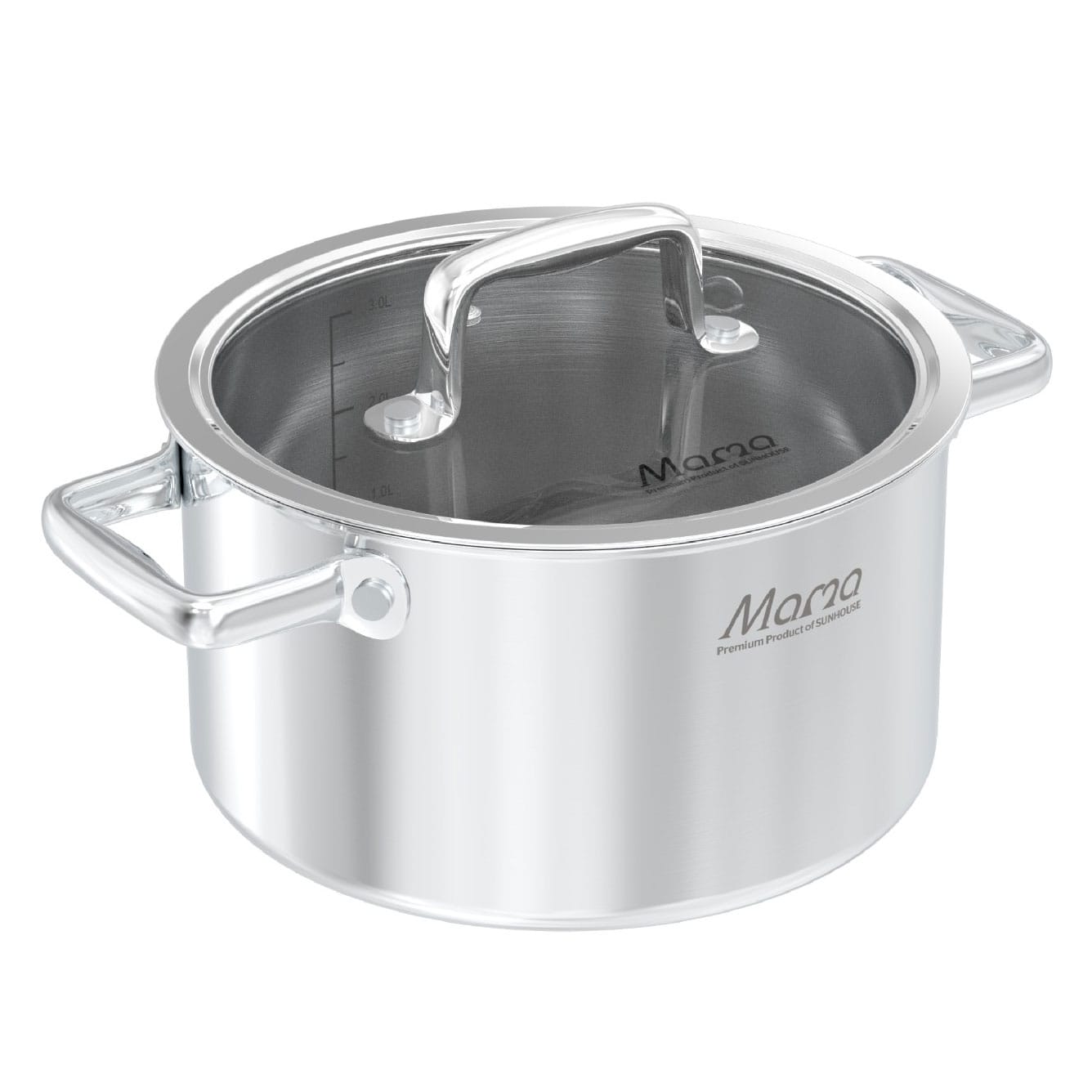 Bộ nồi chảo inox Sunhouse Mama SHG810 liền đáy