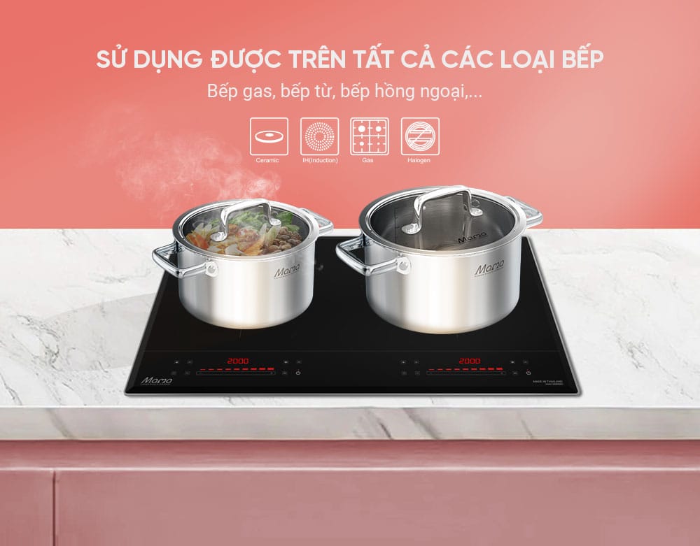 Tương thích đa dạng bếp, tiện lợi cho mọi gia đình