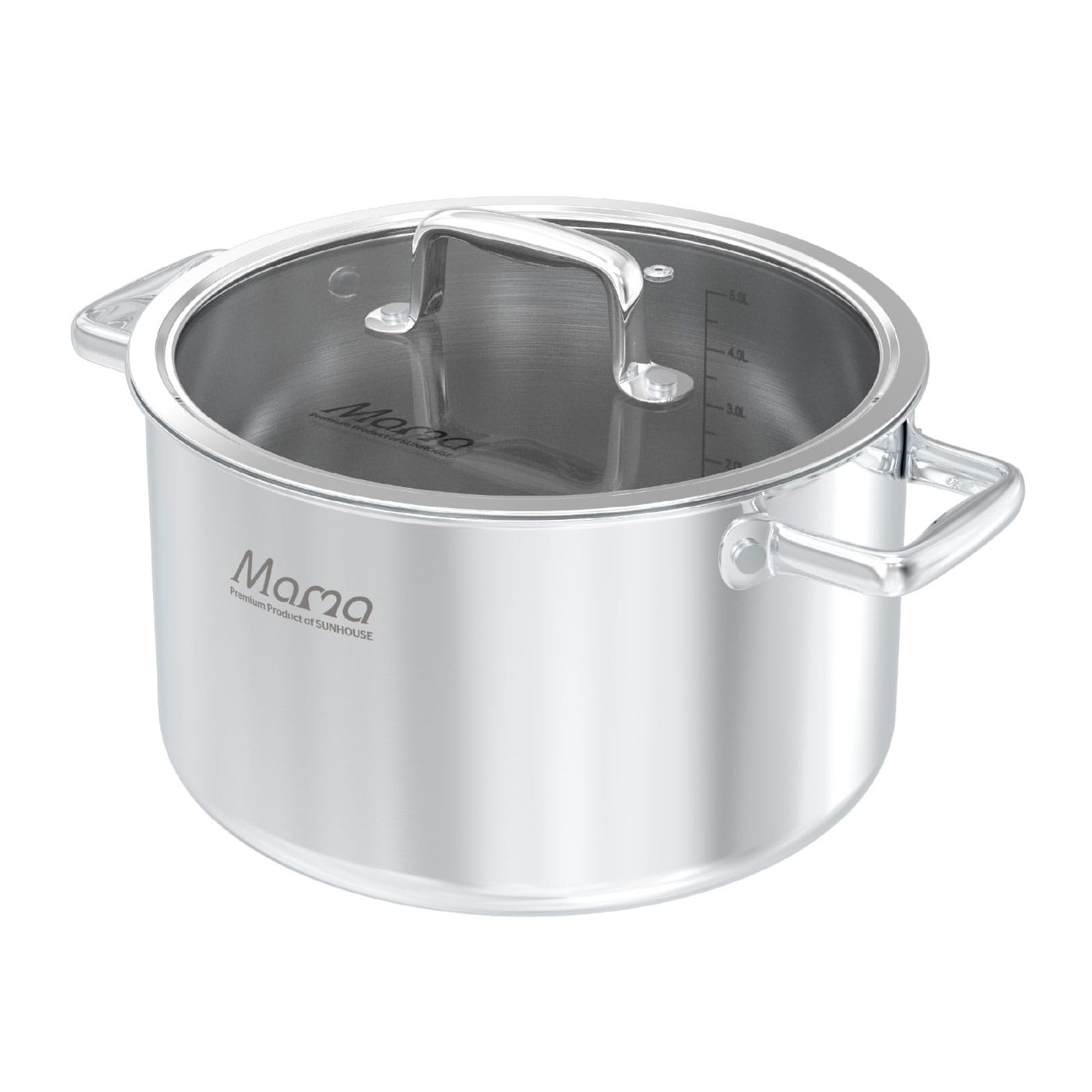 Bộ nồi chảo inox Sunhouse Mama SHG810 liền đáy