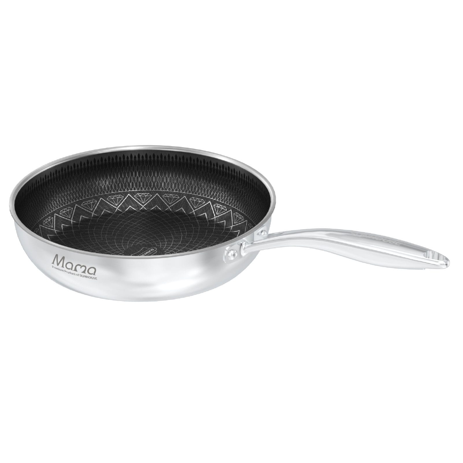 Bộ nồi chảo inox Sunhouse Mama SHG810 liền đáy