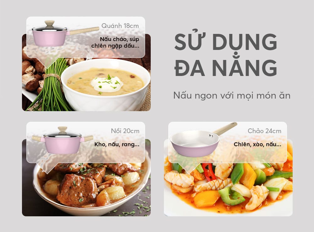Sử dụng nấu đa dạng các món